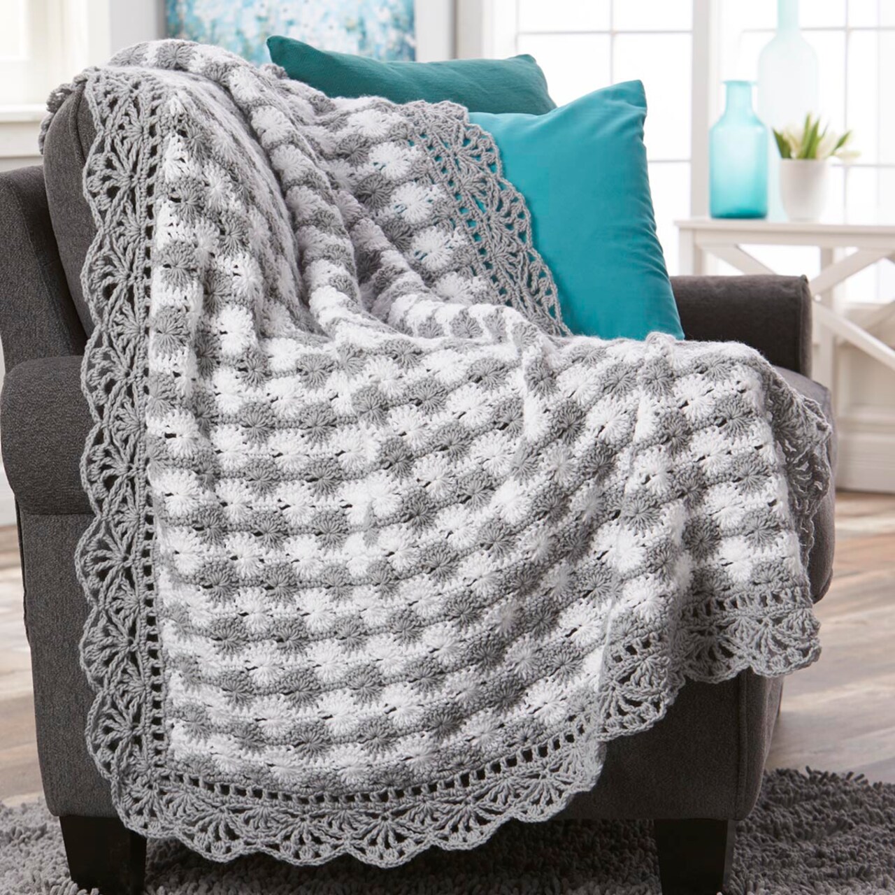 Herrschners Cloudburst Throw Crochet Kit Michaels